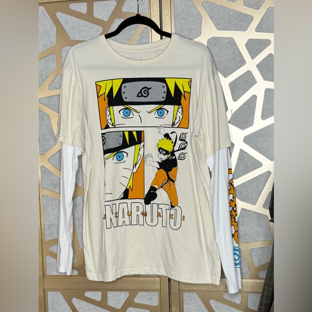 NARUTO LONG SLEEVE MENS GRAPHIC T-SHIRT
